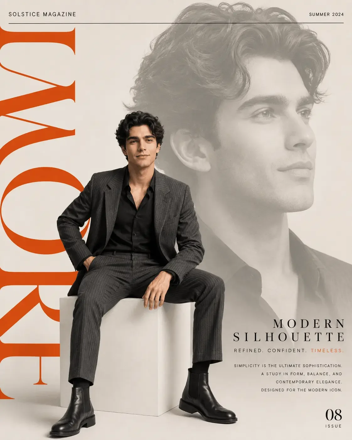 luxury fashion editorial magazine poster