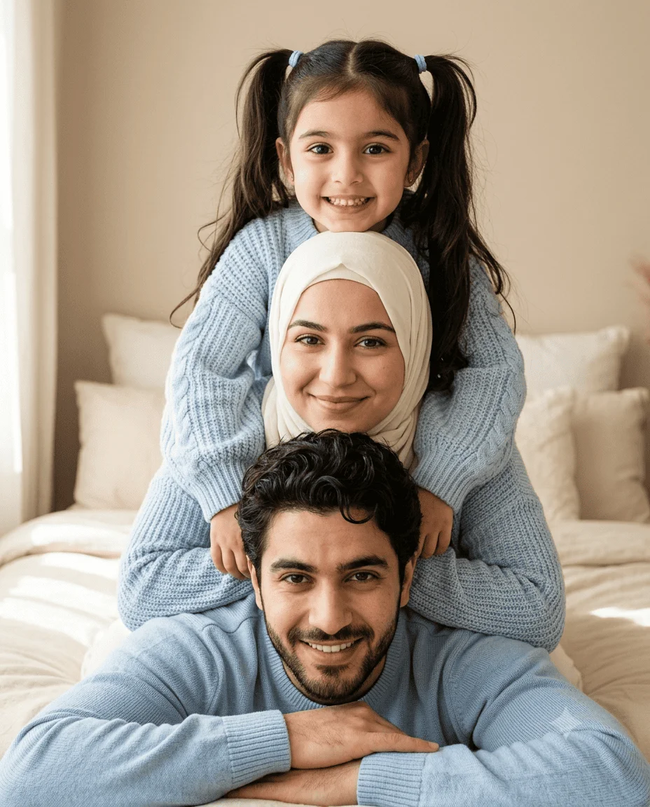 Cozy Family Portrait Photo Prompt Copy Paste
