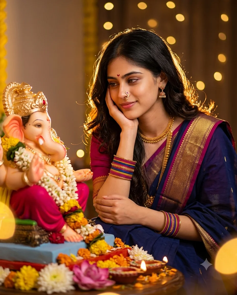 Cinematic Indian Devotional Portrait Prompt