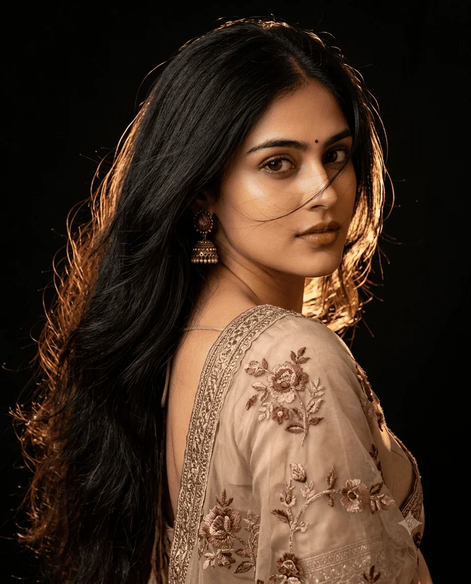 Gemini & Chatgpt Cinematic Indian Fashion Portrait Prompt